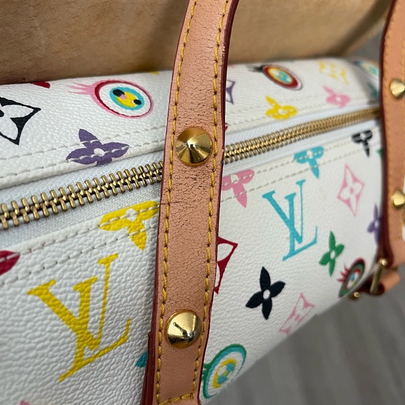 LV Marikami White Multicolor Monogram with studs bag - Picture 9 of 12